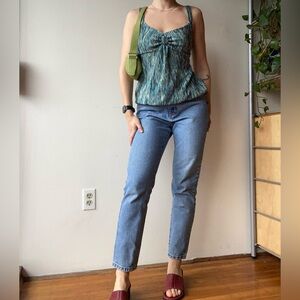 Le chateau Y2K blue sleeveless top - made in Canada